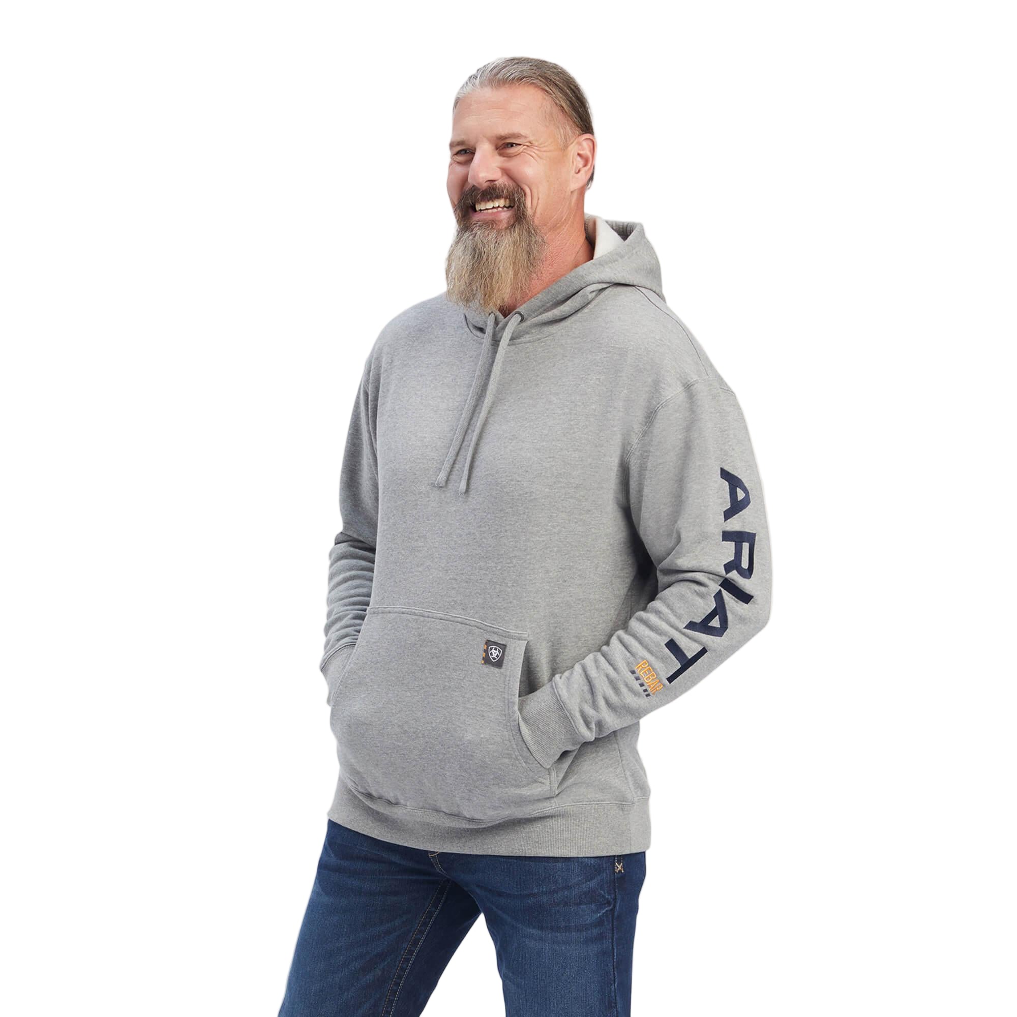 Rebar Graphic Hoodie - Heather Grey - Purpose-Built / Home of the Trades