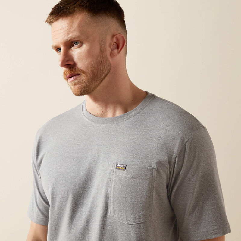 Cotton Strong Standard Pocket T-Shirt SS- Heather Grey