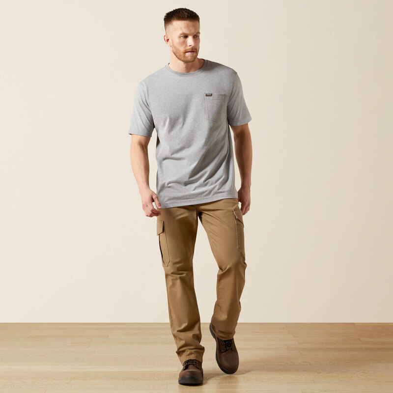 Cotton Strong Standard Pocket T-Shirt SS- Heather Grey