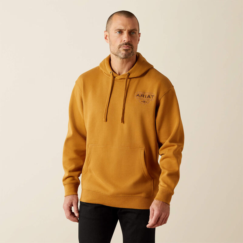 Southwest Simple Buckle Hoodie, Bone Brown