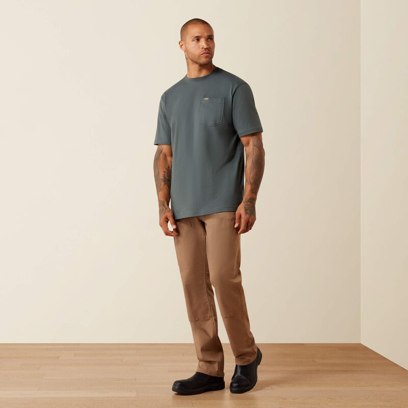 Rebar Cotton Strong Standard Pocket T-Shirt- Steel Green