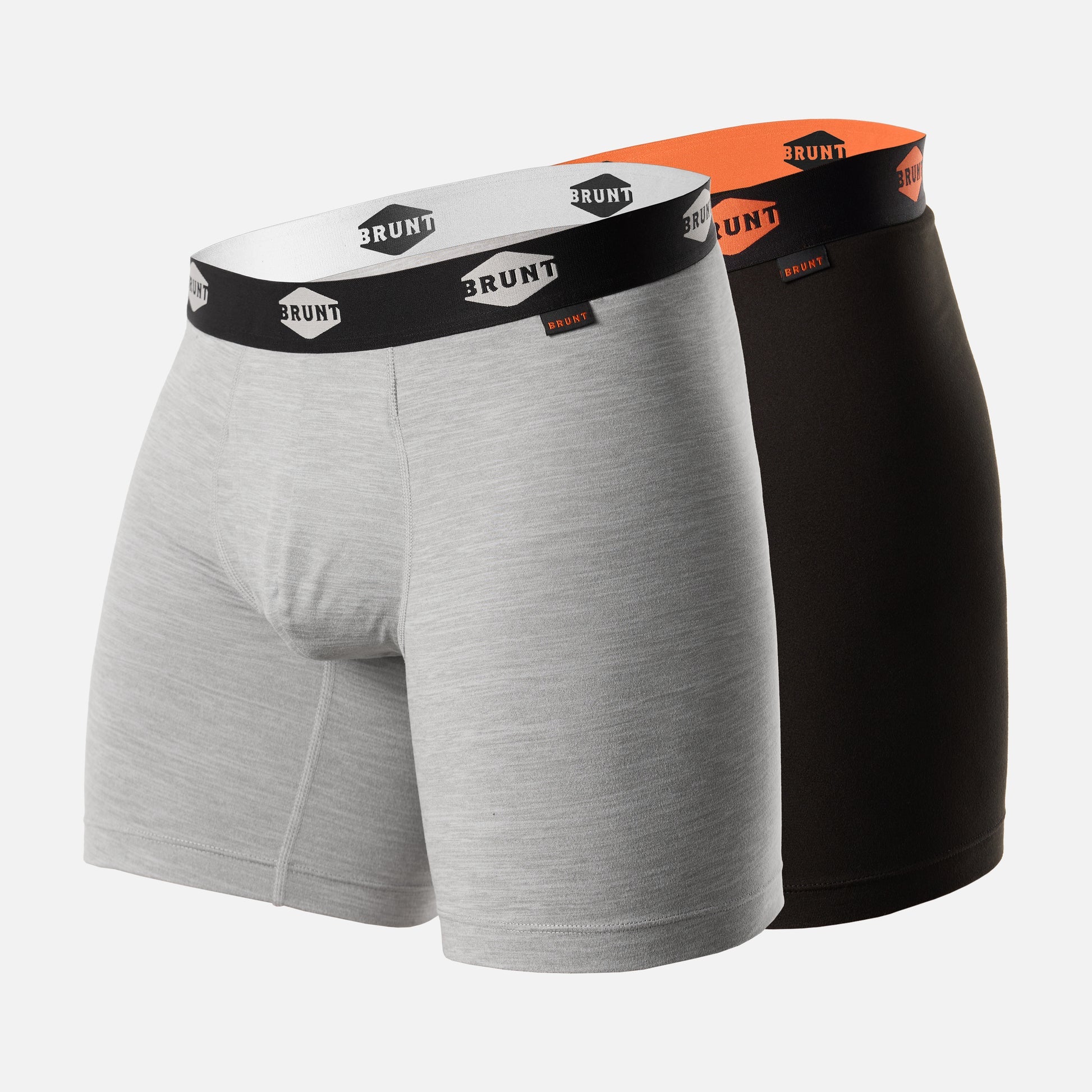 The 9in Comfort Tech Boxer Brief (2pk) - Black/Heather Grey