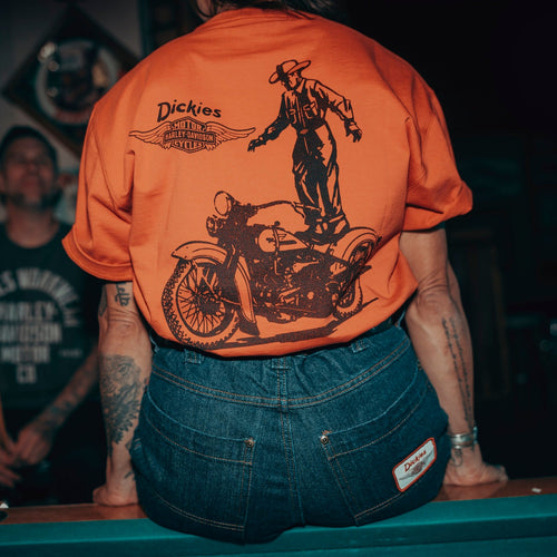 Dickies x Harley Davidson Wash Tee- Vintage Orange