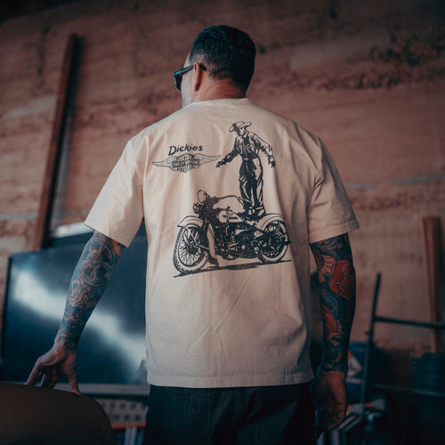 Dickies x Harley Davidson Wash Tee, Bone