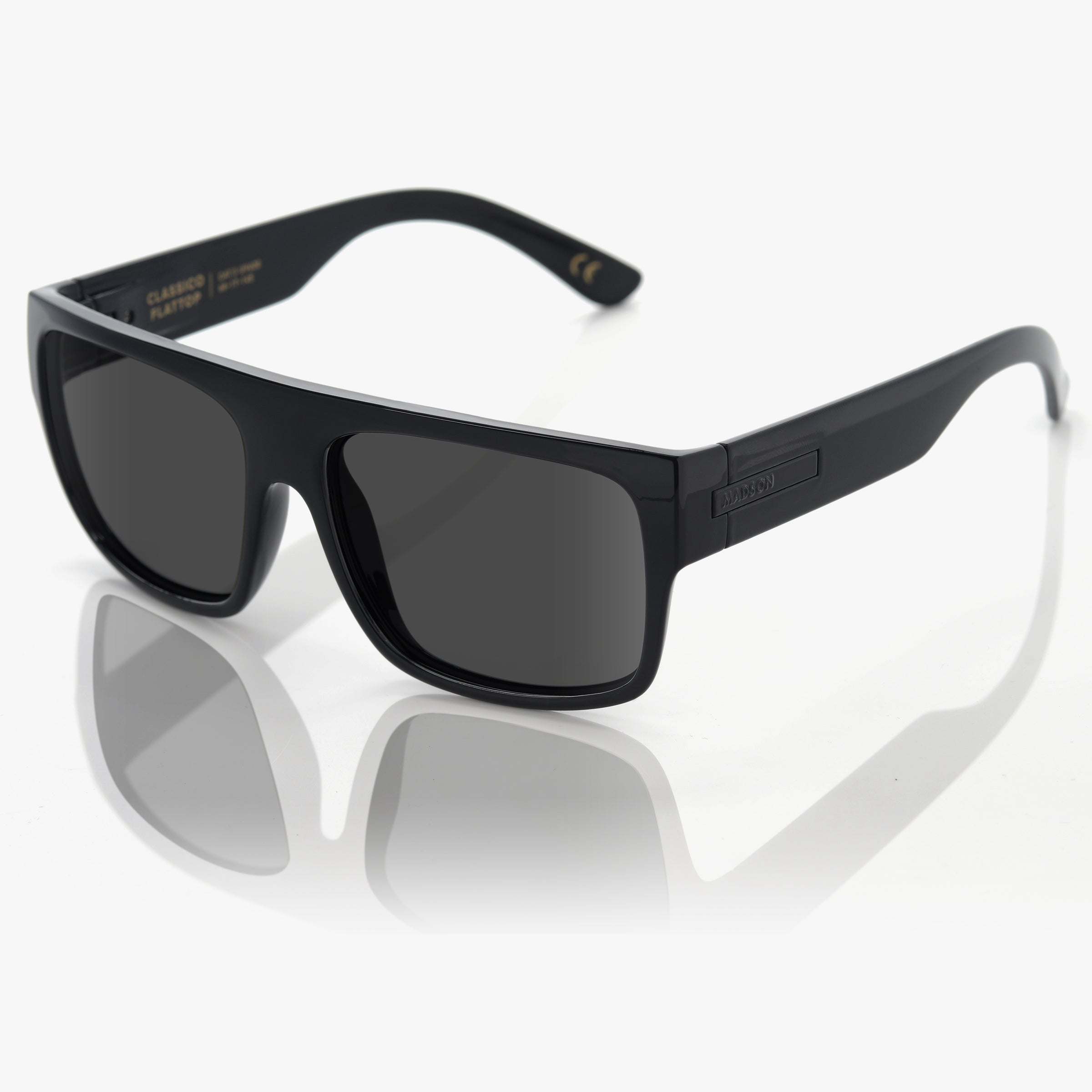 Classico Flattop - Gloss Black on Black / Grey Polarized