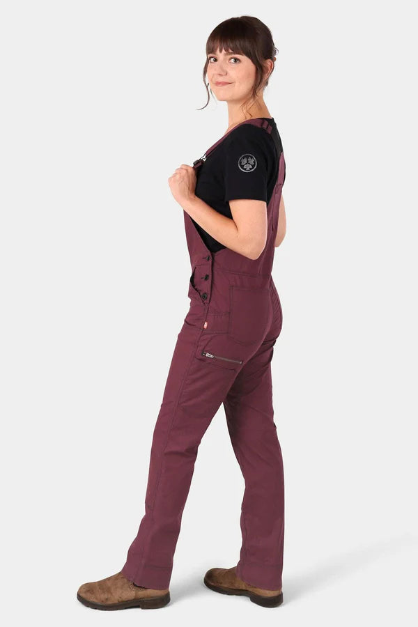 Women's Freshley Overalls Ultralight Ripstop - Elderberry Maroon