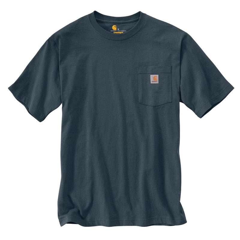 Carhartt K87 loose fit heavyweight pocket t-shirt in blue stone, sizes to 5XL