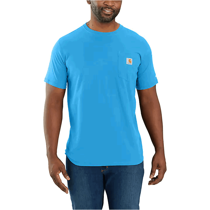 104616 - Carhartt force® relaxed fit midweight short-sleeve pocket t-shirt - Azure Blue - Purpose-Built / Home of the Trades - -