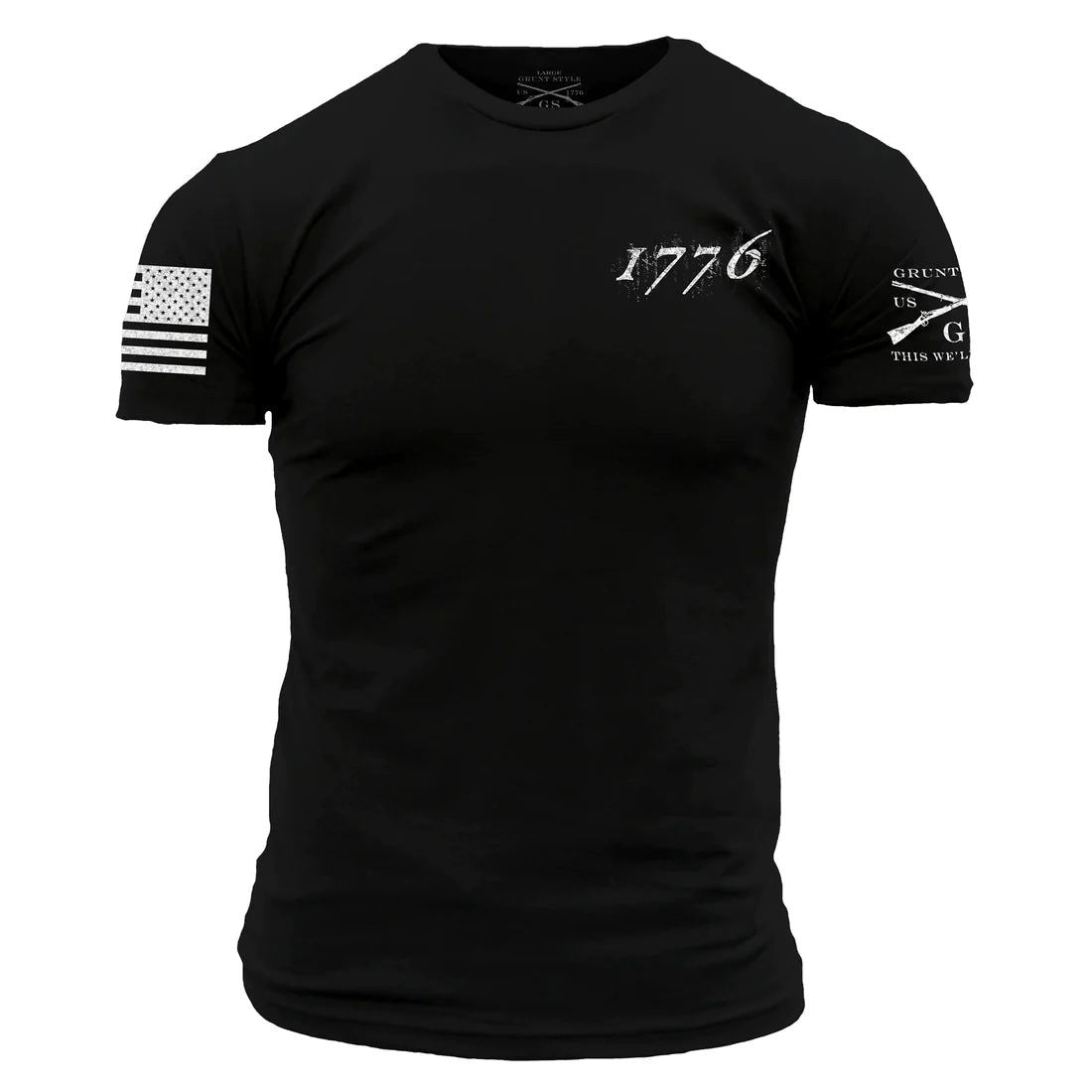 1776 Flag Tee - Black - Purpose-Built / Home of the Trades - -