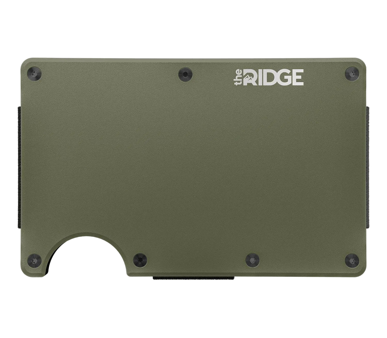 Aluminum | Matte Olive Minimalist Wallet - Cash Strap - RIDGE WALLET - Everyday Carry