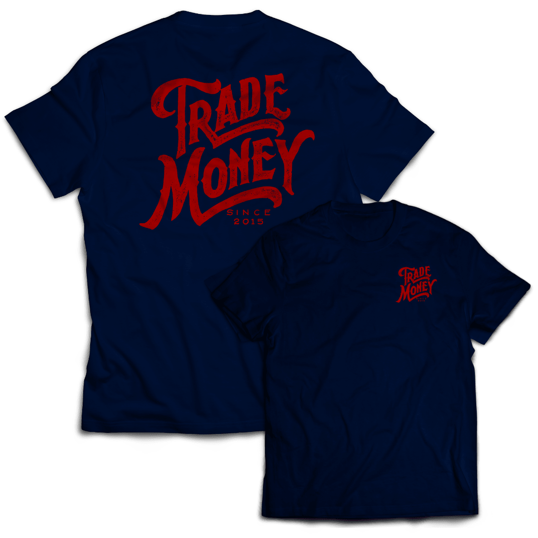 Trade Money Mantra graphic tee in dark navy