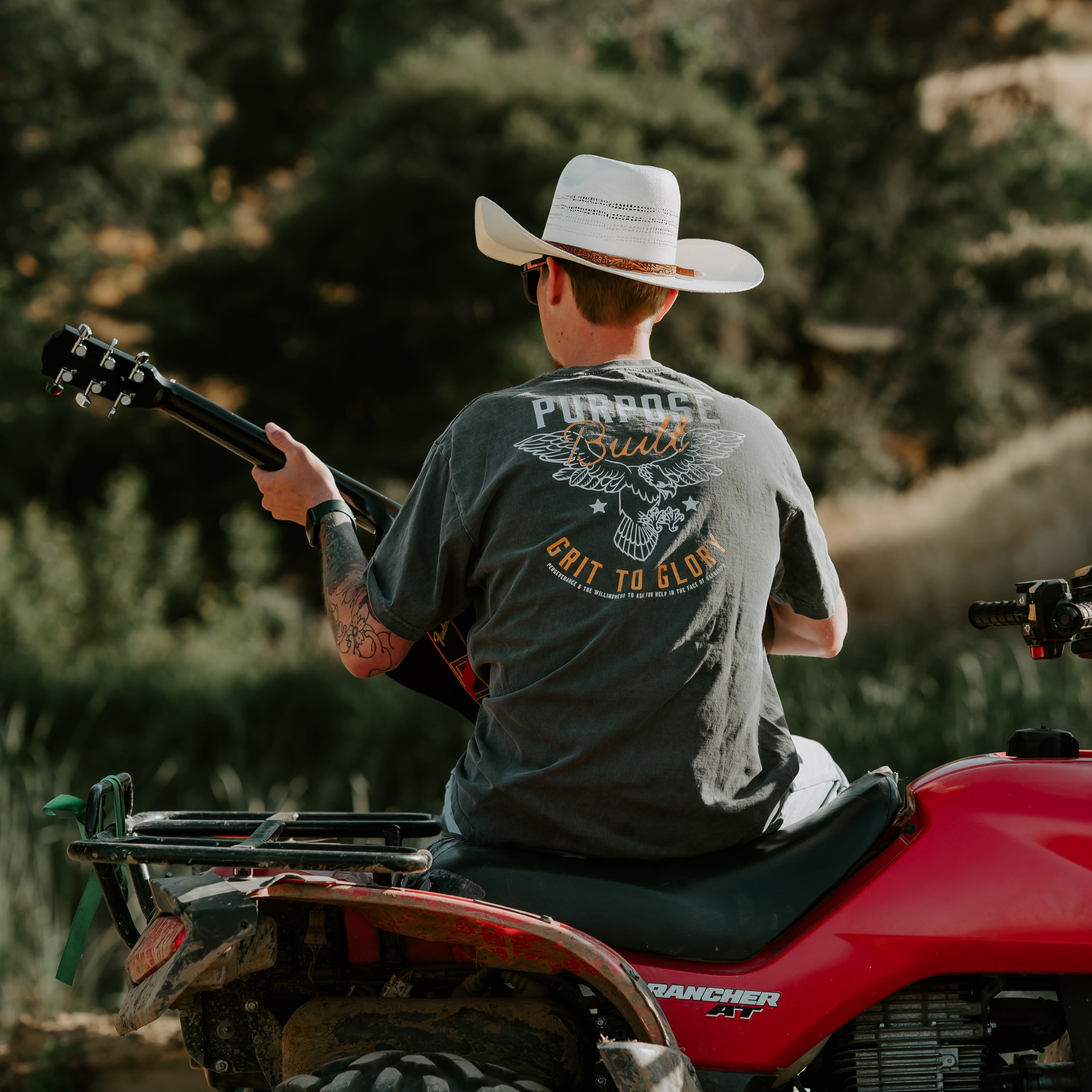 Grit To Glory Tee, Faded Grey
