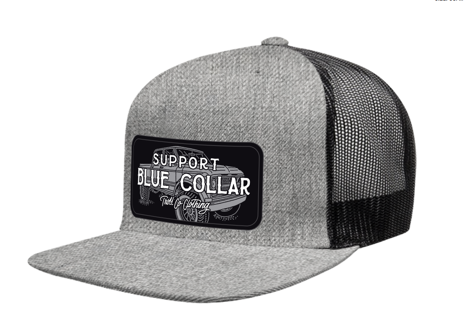 SBC Barricade Truckin Flat Brim Trucker- Heather Gray Black