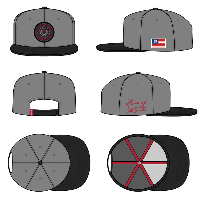 Union Strong Snapback, Grey & Black