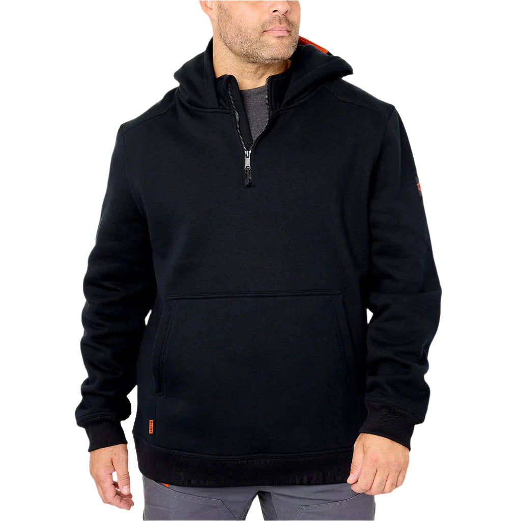 Shevlin Hooded Quarter Zip- Black