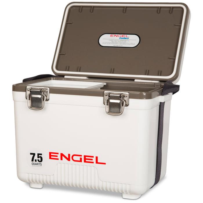 7.5 Quart Drybox / Cooler: Silver - -