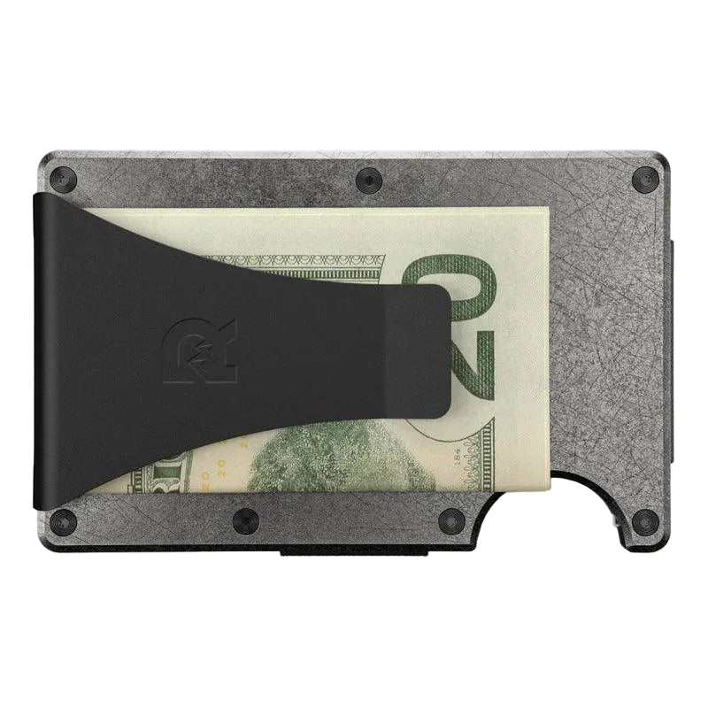 Titanium Stonewashed Minimalist Wallet - Money Clip - Purpose-Built / Home of the Trades