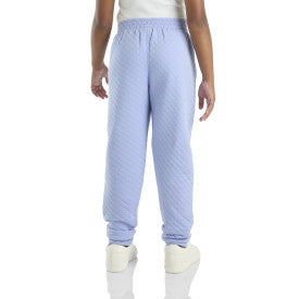 Youth Girls Quilted Jersey Logo Sweatpant - Pale Iris
