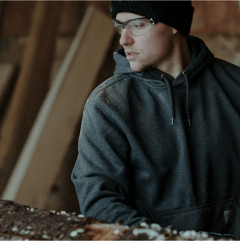 Rain Defender Loose Fit Heavyweight Hoodie - Carbon Heather - Purpose-Built / Home of the Trades
