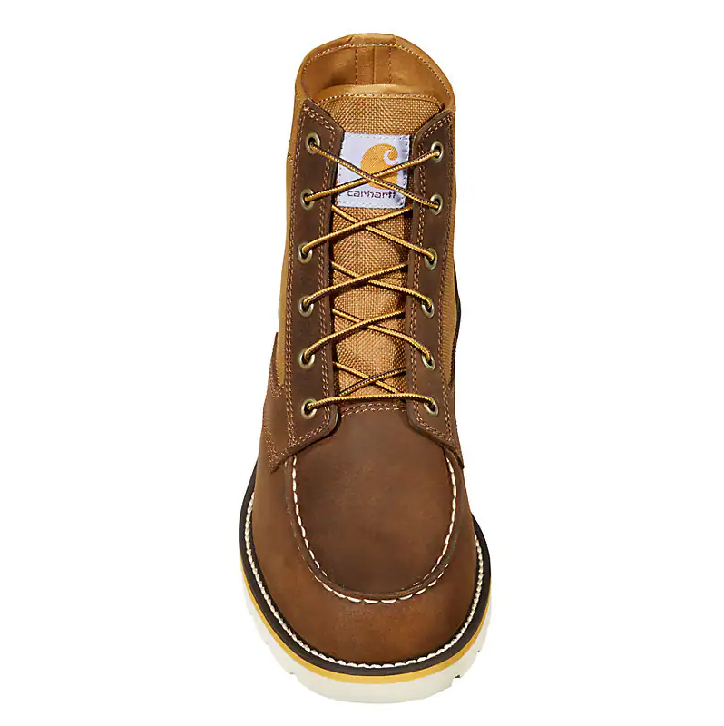 Men's FW6035 6" Moc Toe Wedge Boot - Brown Leather & Nylon