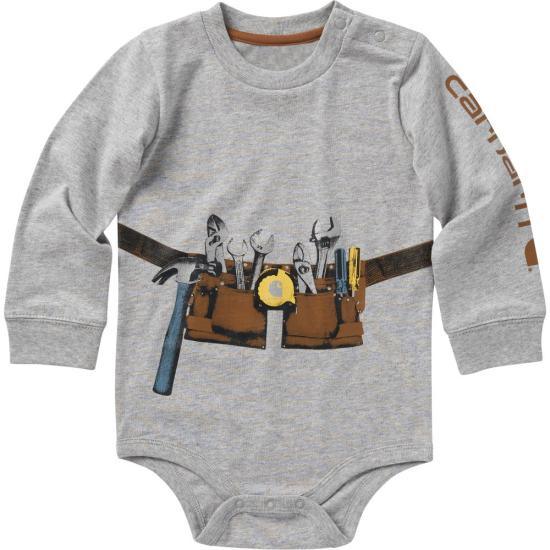 Youth Long-Sleeve Toolbelt Bodysuit - Grey Heather - Purpose-Built / Home of the Trades