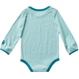 Infant Long-Sleeve Cow Bodysuit - Blue Haze