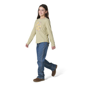 Youth Girls Long-Sleeve Sunflower T-Shirt - Elm