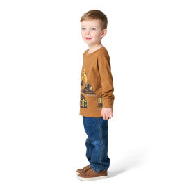 Youth Boys Long-Sleeve Construction T-Shirt - Carhartt Brown