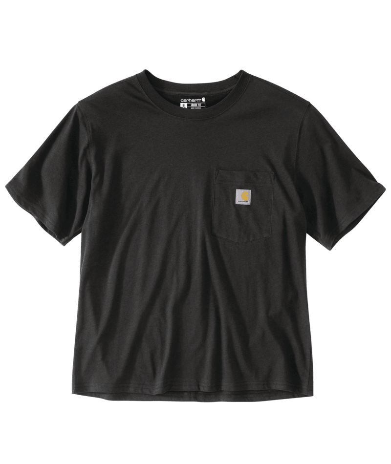 Women's Loose Fit Lightweight S/S Crewneck T-Shirt - Black