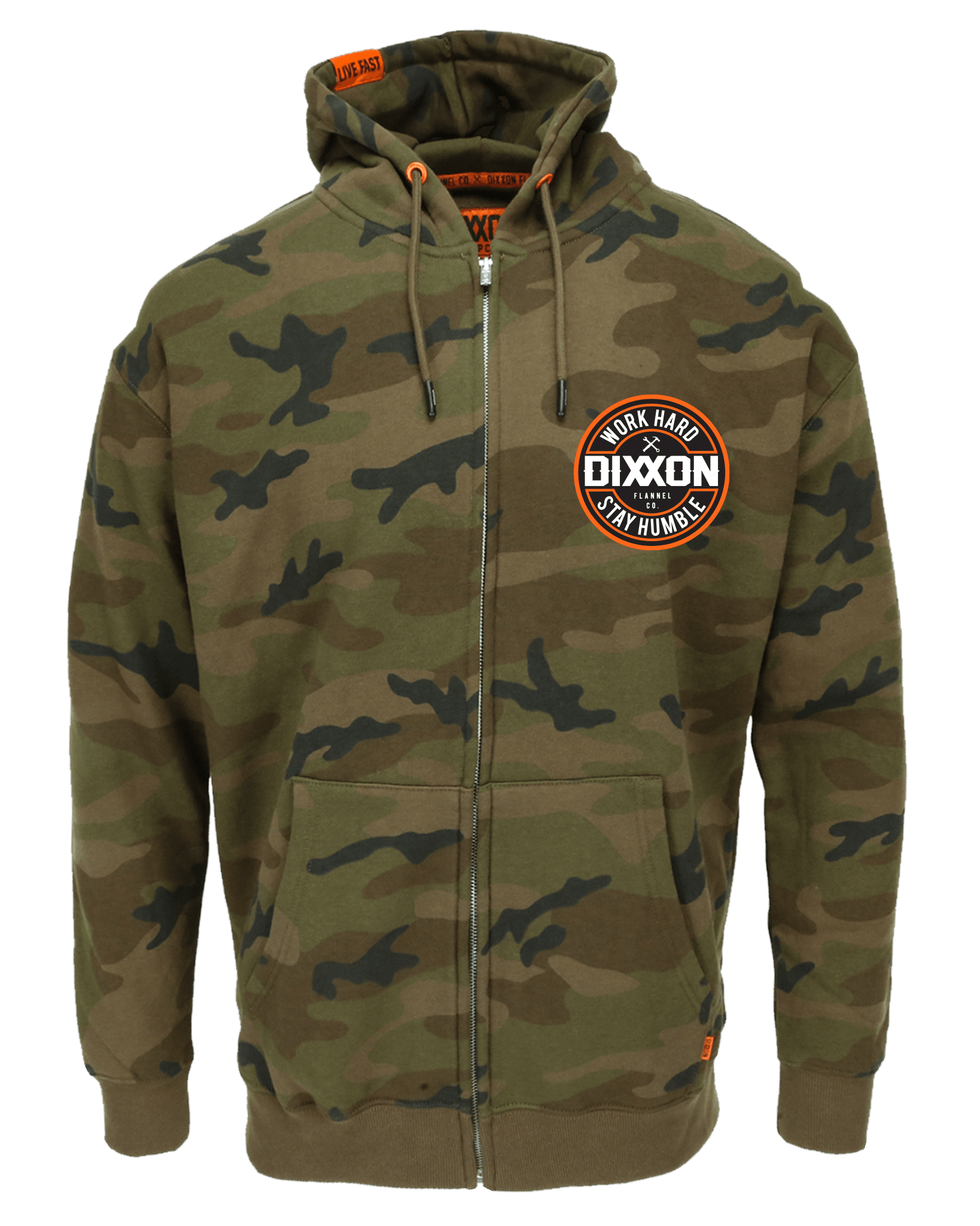 Orange Corpo Zip Up Hoodie - Camo