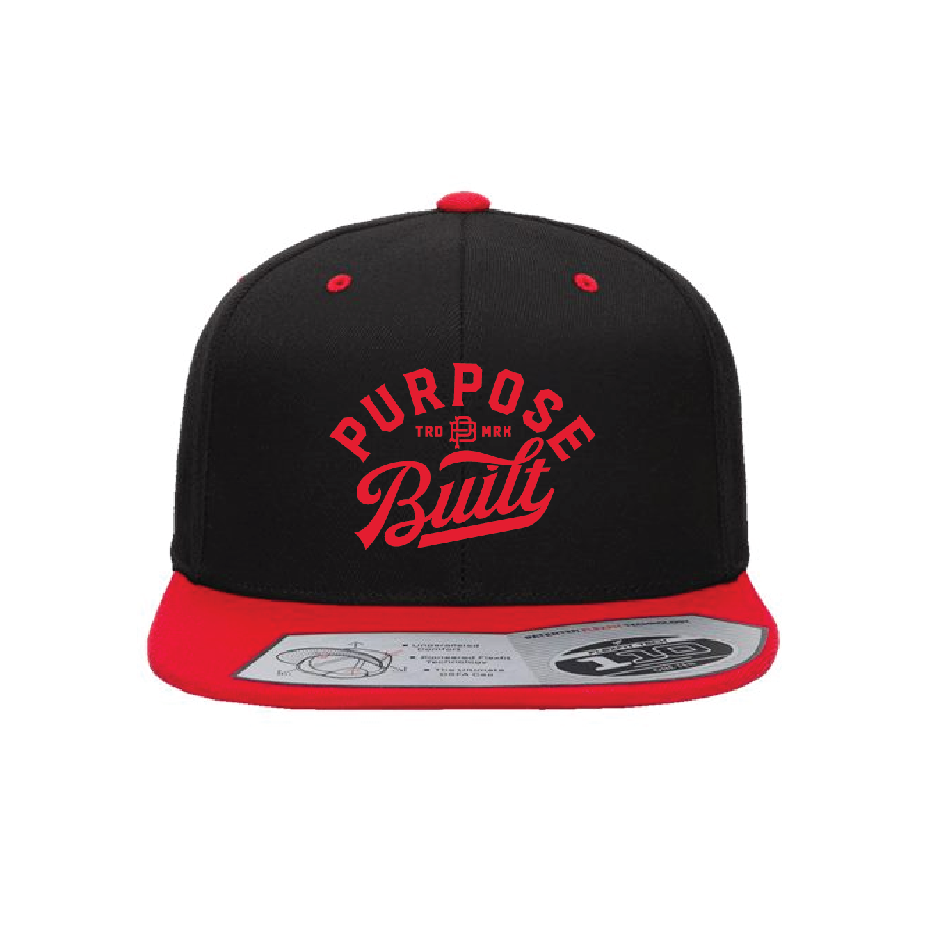 The Script Gameday Flexfit Snapback, Black & Red