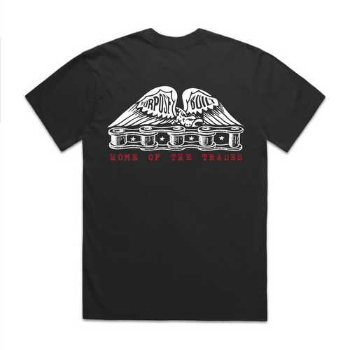 Chain of Labor, Interlock Tee, Black