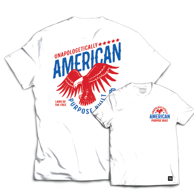 Unapologetically American Tee, White