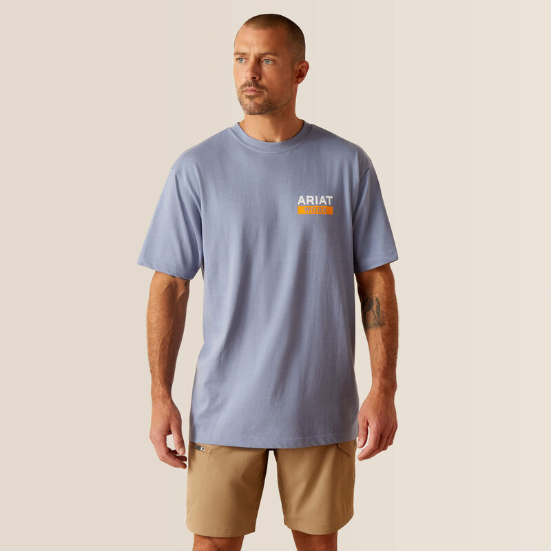 Rebar Cotton Strong Roughneck Graphic T-Shirt - Infinity Heather