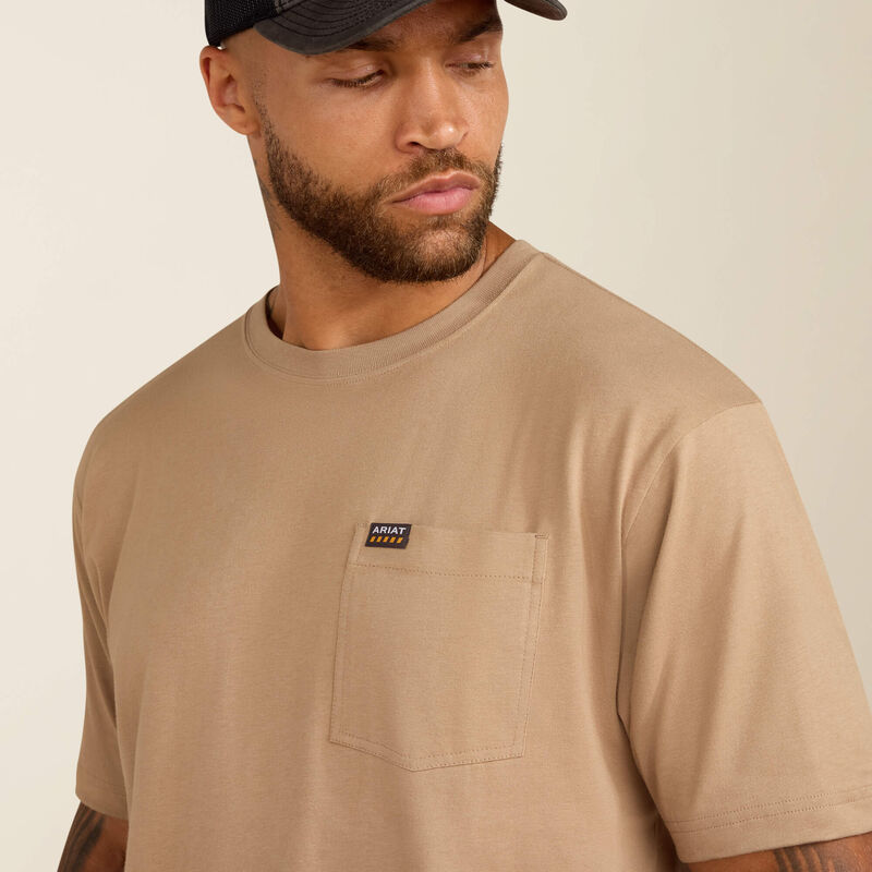 Cotton Strong Pocket T-Shirt SS- Greige