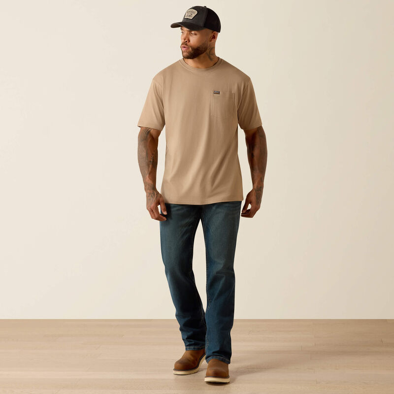 Cotton Strong Pocket T-Shirt SS- Greige