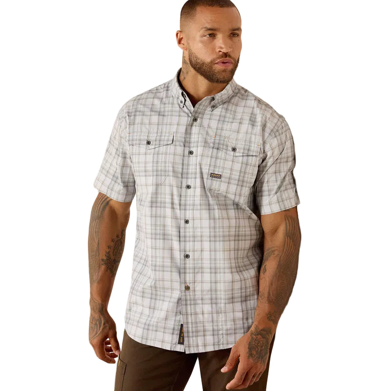 Rebar Made Tough VentTEK DuraStretch Work Shirt- Microchip