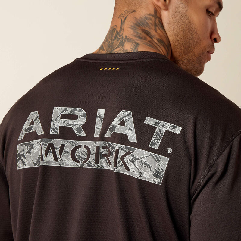 Rebar Heat Fighter Logo Long Sleeve T-Shirt- Licorice