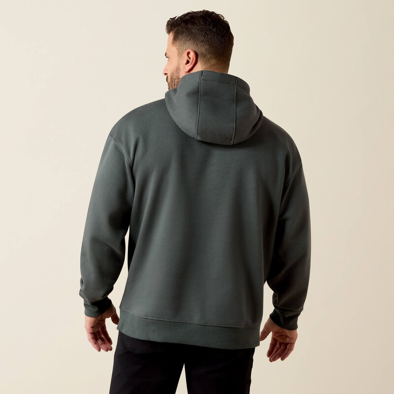 Rebar Workman Graphic Hoodie- Steel Green/Black