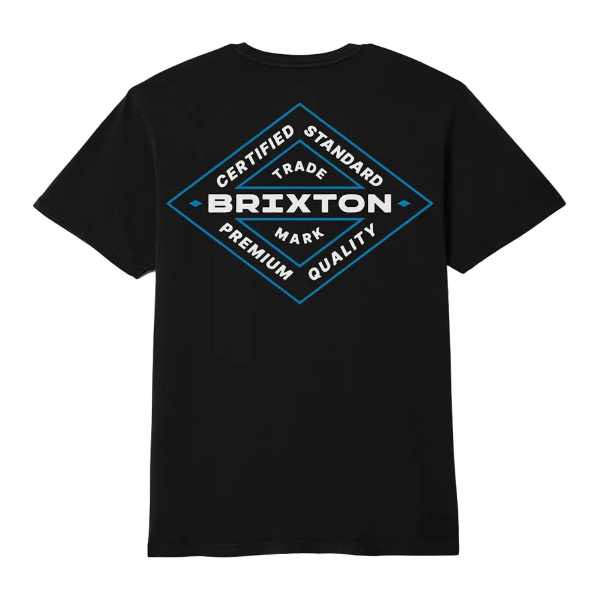 Black t-shirt on a light gray background