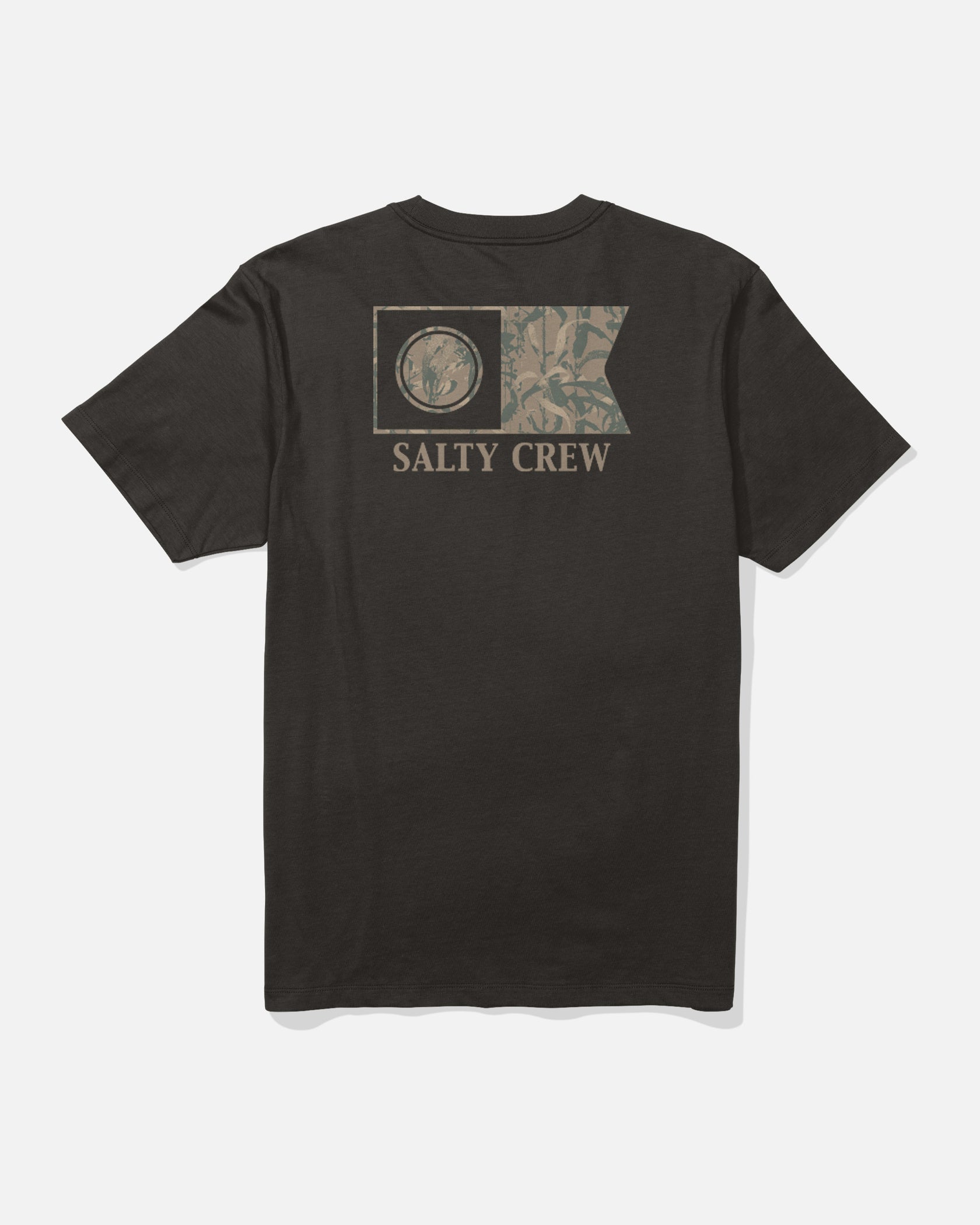 Back view of the Salty Crew Flagship graphic t-shirt in black