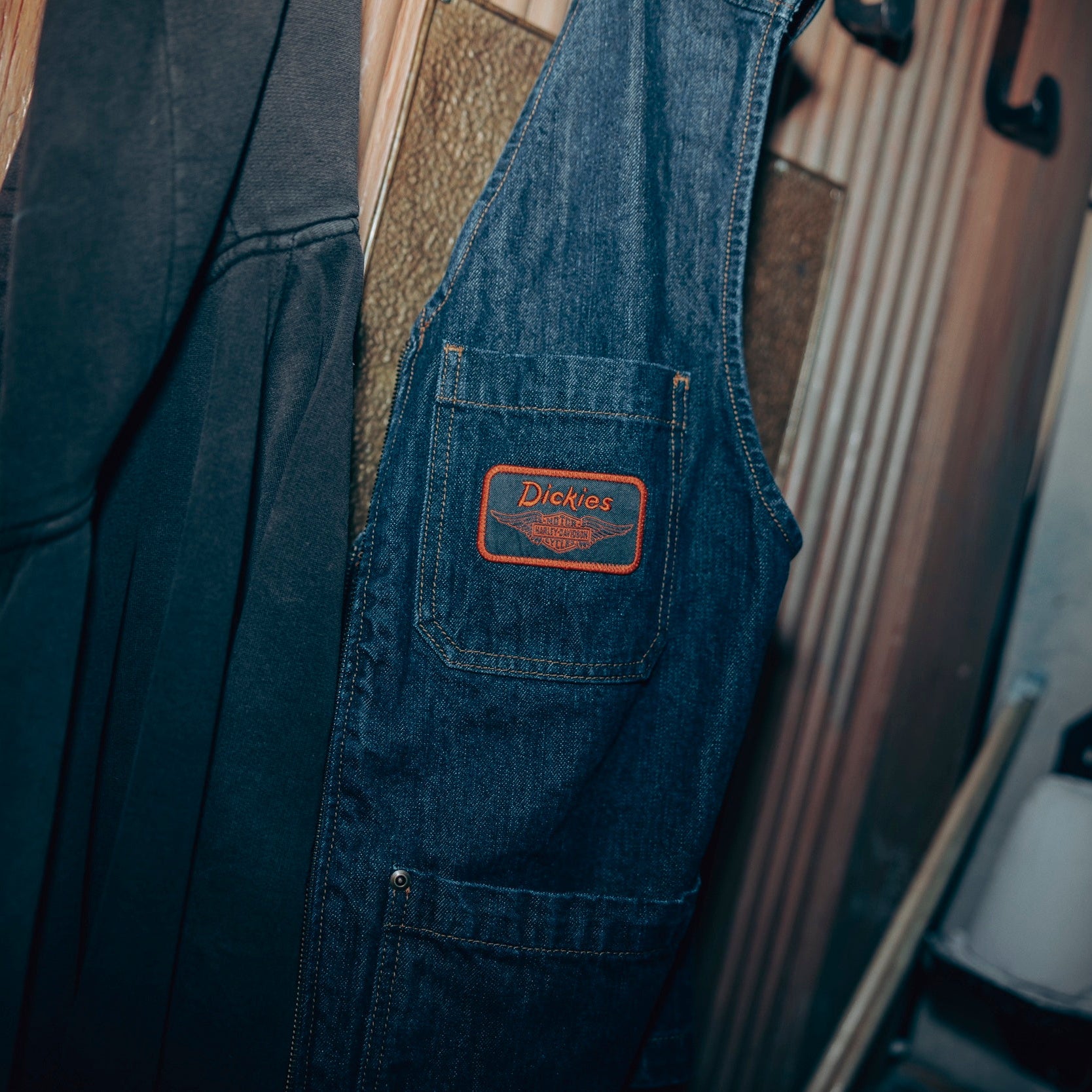 Dickies x Harley Davidson Denim Vest- Rinsed Indigo/ Blue