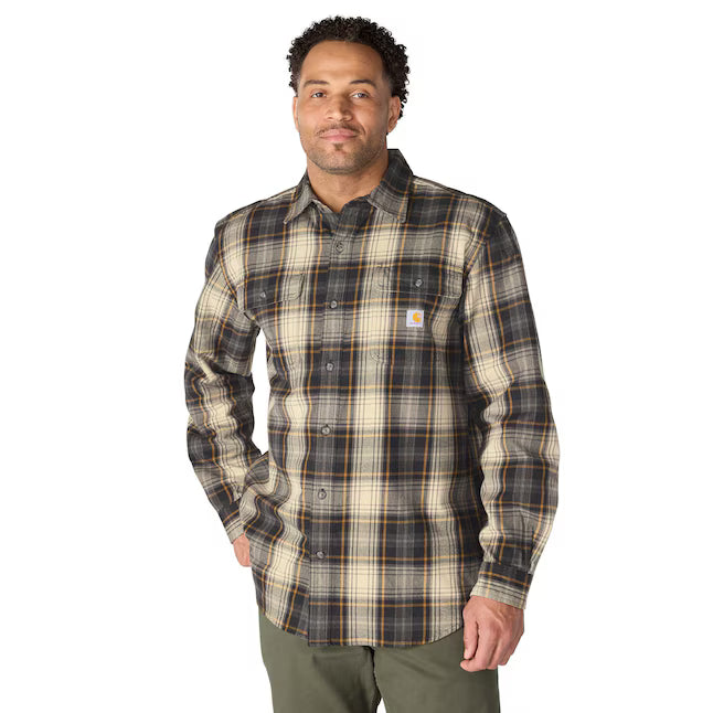 Hubbard Loose LS Plaid Shirt- Black