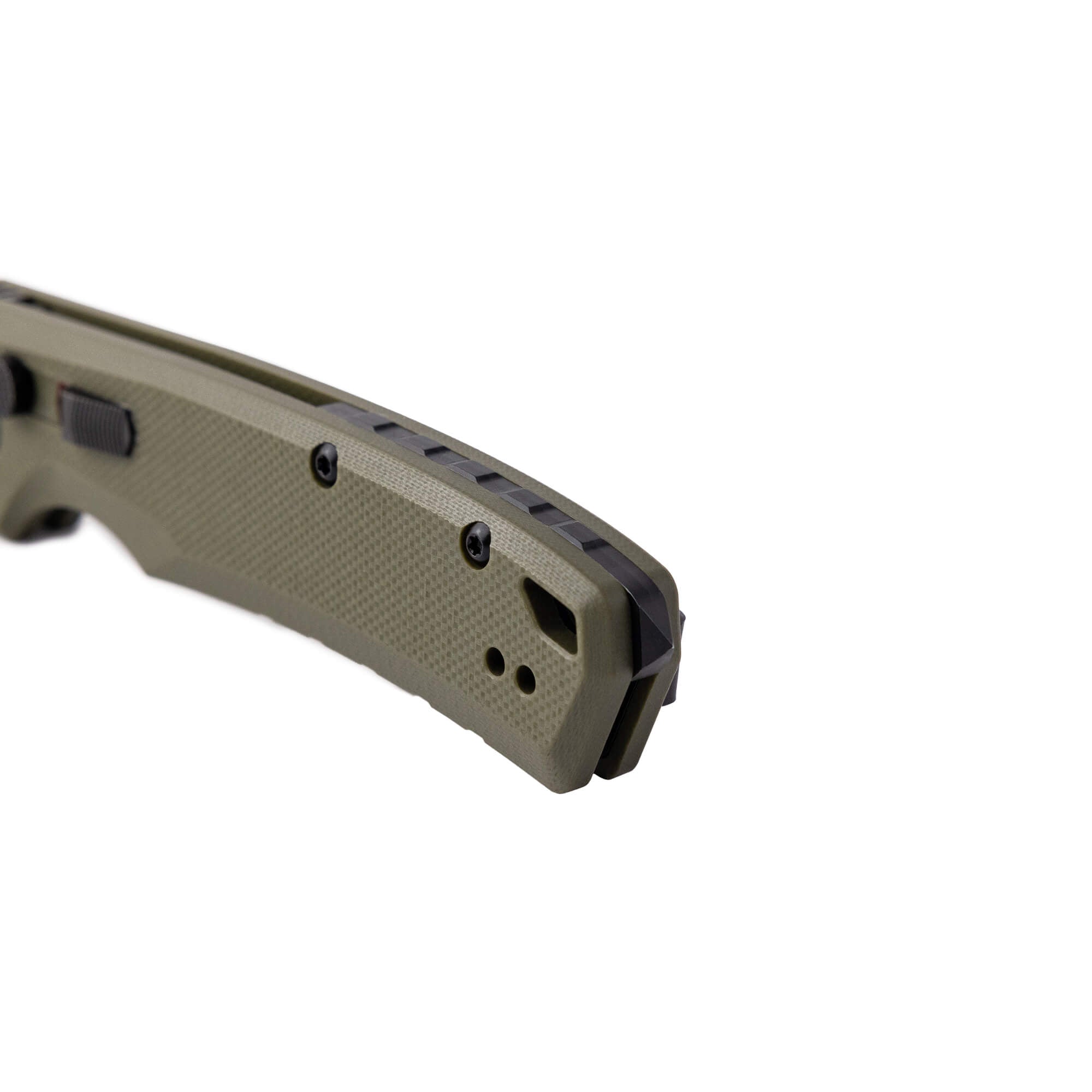 TEKTO COLLAB // A3 Delta Mini-OD Green G10 Handle // Black Accents- PB Logo