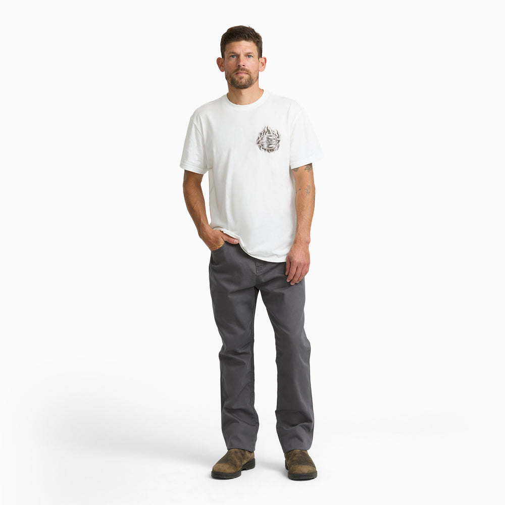 Smoke Logo Tee- White