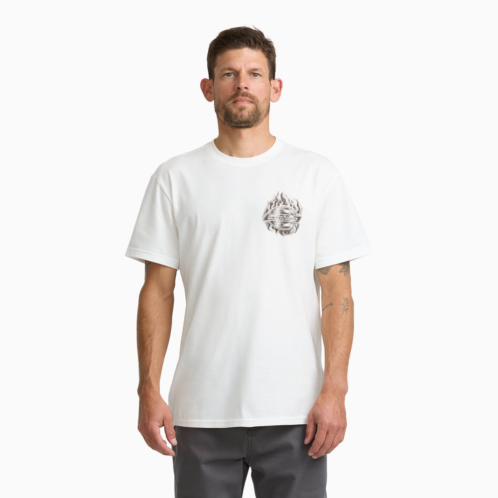 Smoke Logo Tee- White
