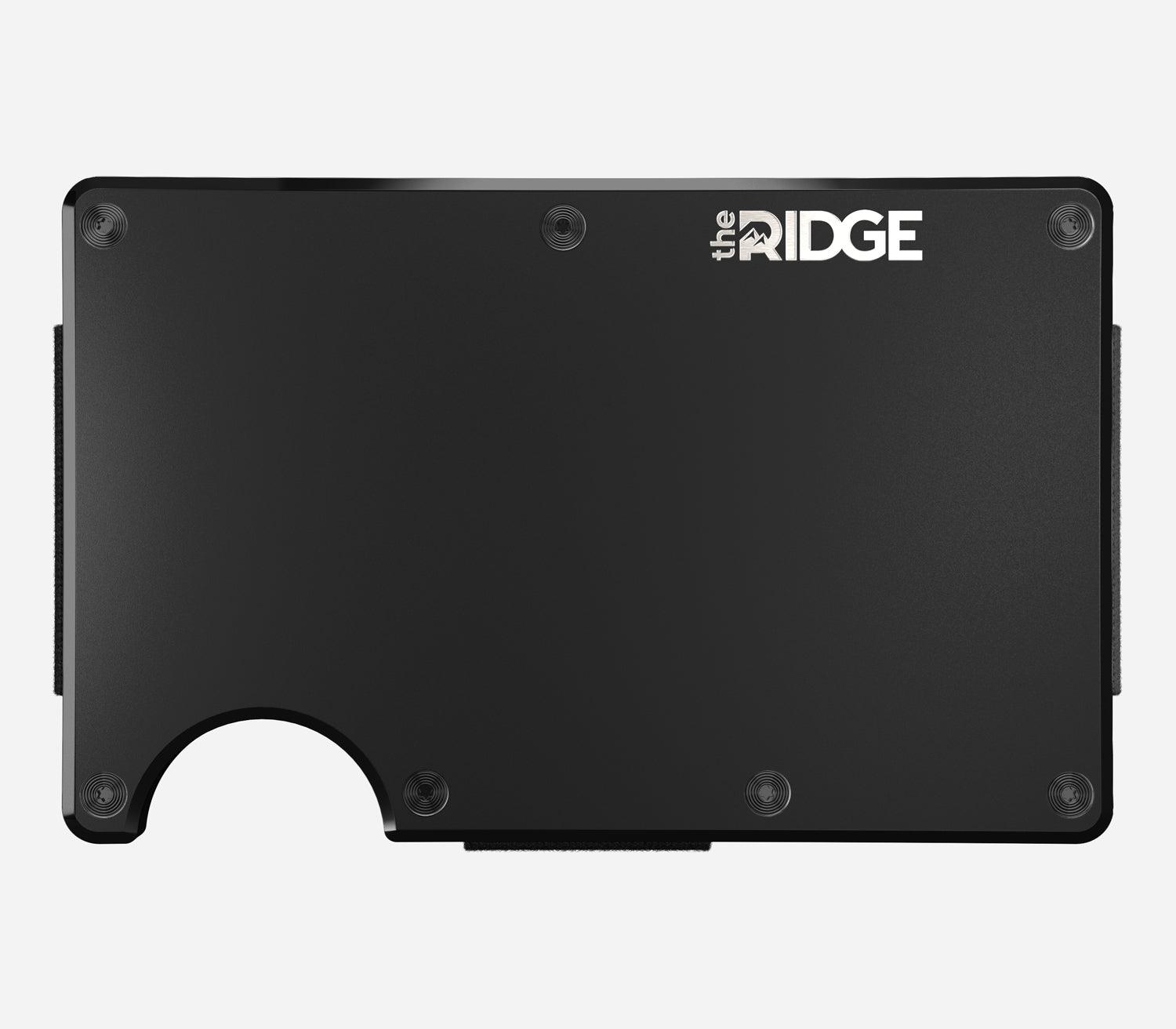 Aluminum | Royal Black Minimalist Wallet - Cash Strap - RIDGE WALLET - Everyday Carry