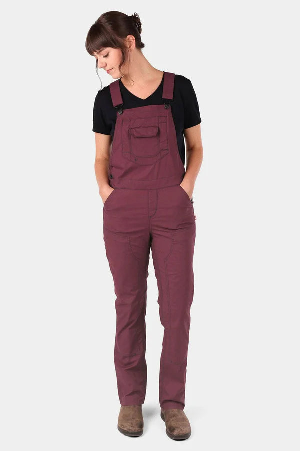 Women's Freshley Overalls Ultralight Ripstop - Elderberry Maroon