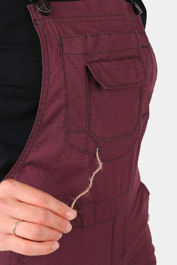 Women's Freshley Overalls Ultralight Ripstop - Elderberry Maroon