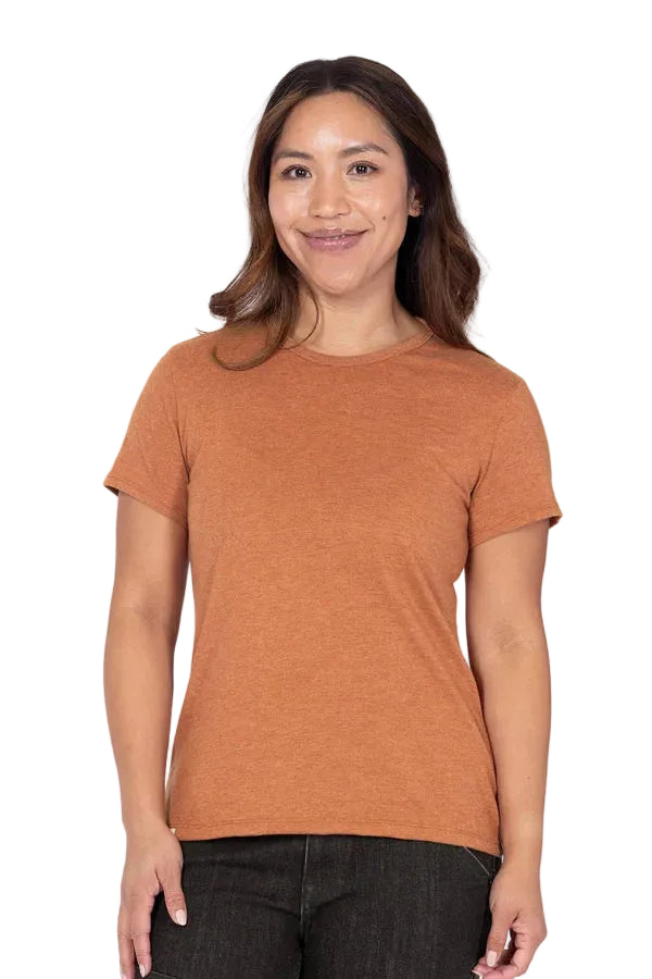 Women's GO TO Crew Neck Tee - Faded Paprika